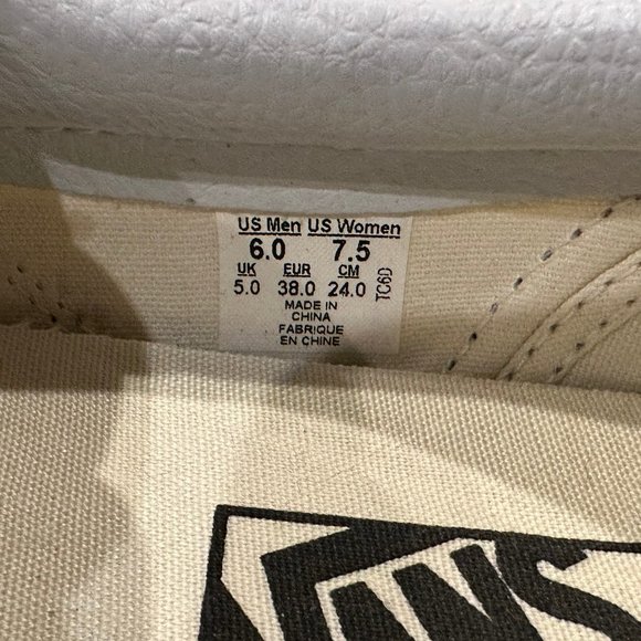 Vans Striped Slipped-on Sneakers, Size 7.5, Excellent Used Condition - Picture 3 of 8